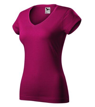 Fit V-neckfuchsia red