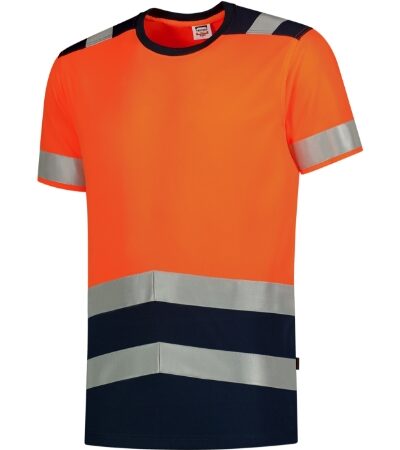 T-Shirt High Vis Bicolorfluorescencyjny pomarańczowy
