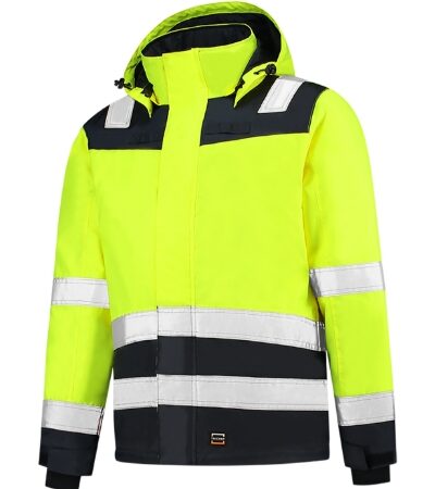 Midi Parka High Vis Bicolorfluorescencyjny żółty