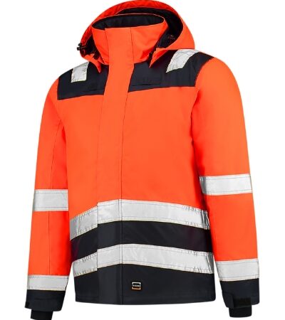 Midi Parka High Vis Bicolorfluorescencyjny pomarańczowy