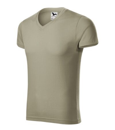 Slim Fit V-neckjasny khaki
