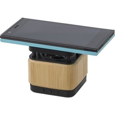 Bambusowy głośnik bezprzewodowy 3W, ładowarka bezprzewodowa 3W - obrazek 2